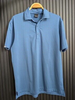 Dunning Golf Striped Performance Polo Shirt.